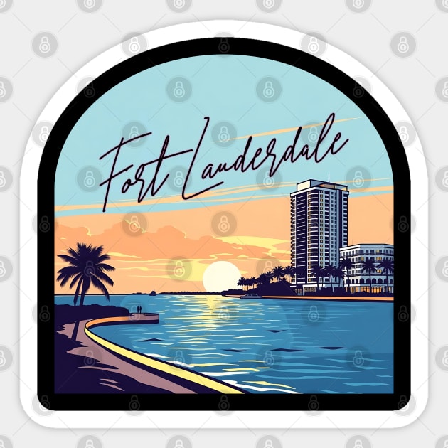 Fort Lauderdale Sticker by Pixel Threads 